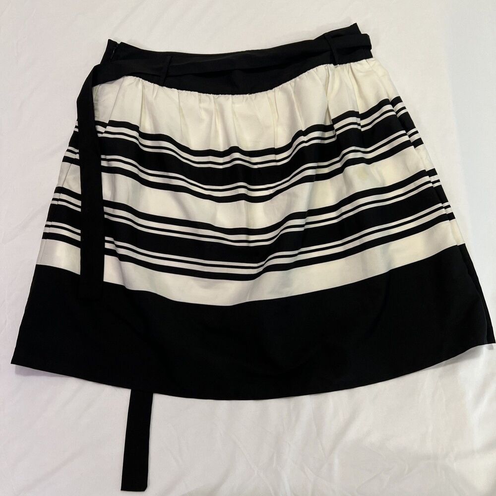 Camaieu Vintage Pleated Skirt 2000s Black White Size S - Picture 4 of 5